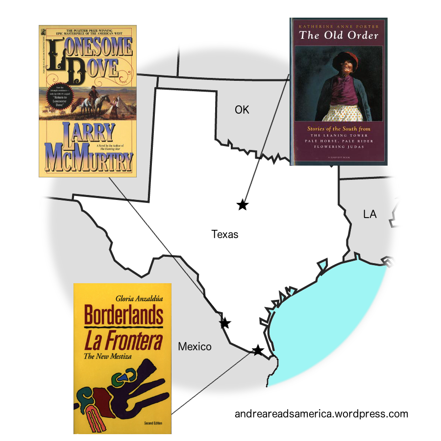Map of books set in Texas